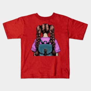 Girl with backpack Kids T-Shirt